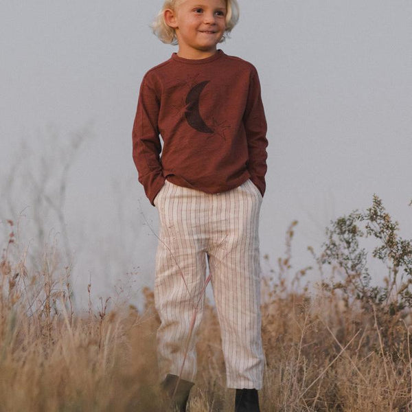 Rylee + Cru - Ethan Trouser - Stone Stripe