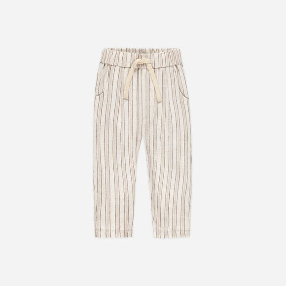 Rylee + Cru - Ethan Trouser - Stone Stripe