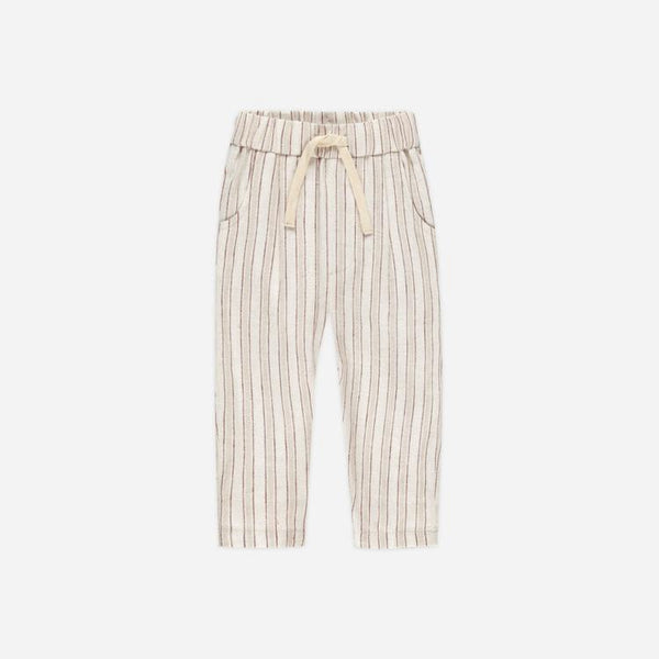 Rylee + Cru - Ethan Trouser - Stone Stripe