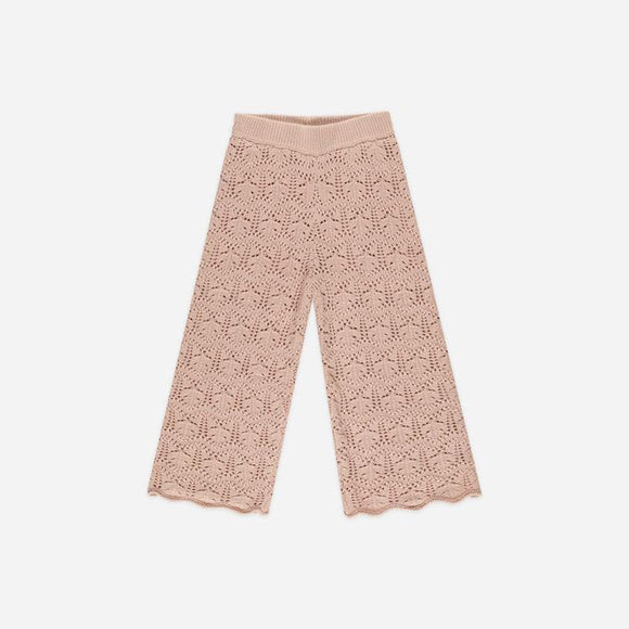 Rylee + Cru - Crochet Knit Pant - Rose