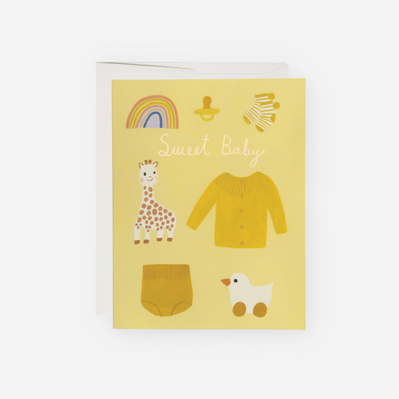 Red Cap Cards - Yellow Baby Greeting Card