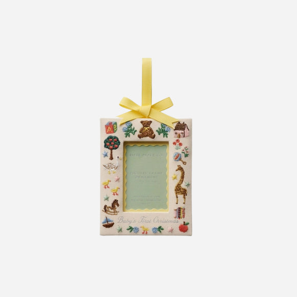 Rifle Paper Co. - Baby's First Christmas Picture Frame Ornament