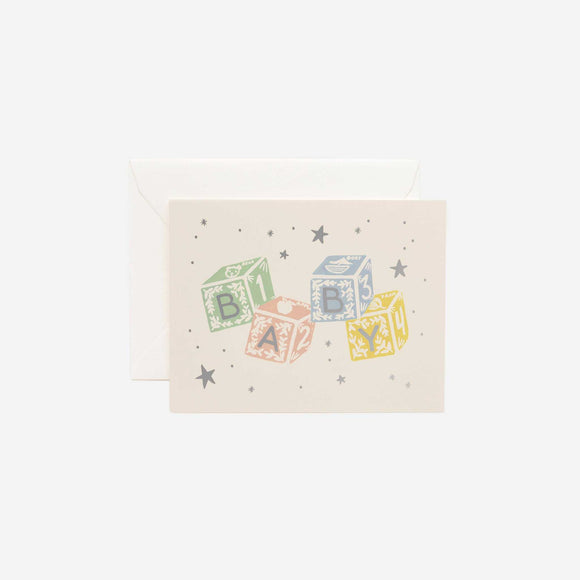 Rifle Paper Co. - Classic Baby Blocks Card