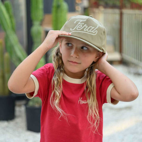 River Road Clothing Co - Howdy (Youth) Vintage Ringer - Red