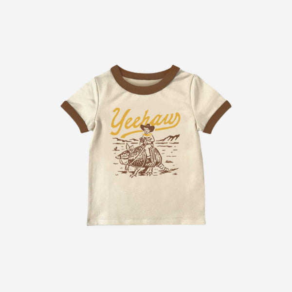 River Road Clothing Co - Yeehaw Vintage Ringer T-Shirt, Beige