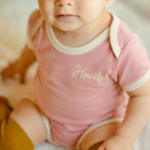 River Road Clothing Company - Howdy Vintage Ringer - Pink