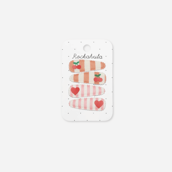 Rockahula Kids - Cherry Stripe Fabric Clip Set