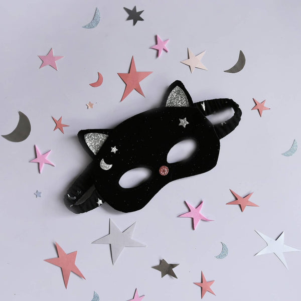 Rockahula Kids - Velvet Black Cat Mask (3-10 Years)