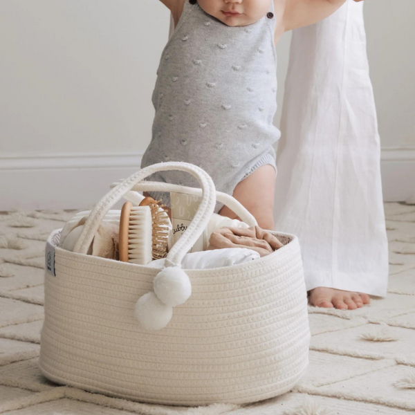 Fephas - Rope Diaper Caddy | Off White