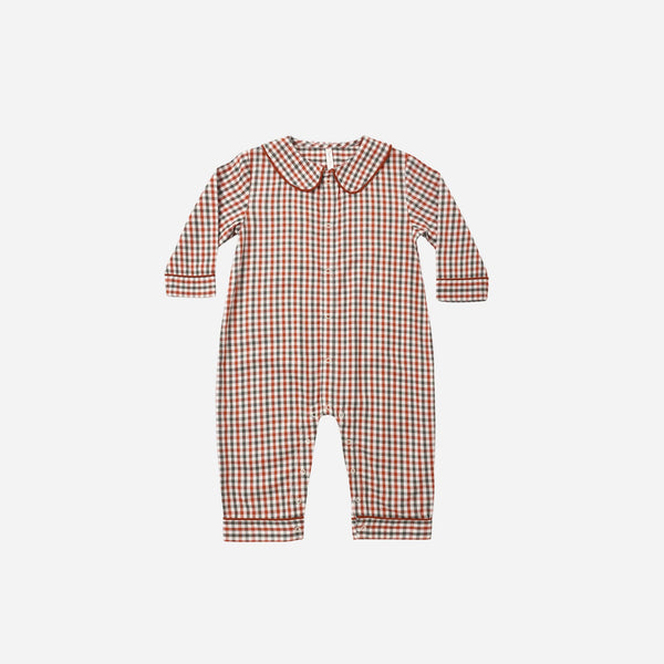 Rylee + Cru - Baby Pajama Romper - Holiday Gingham