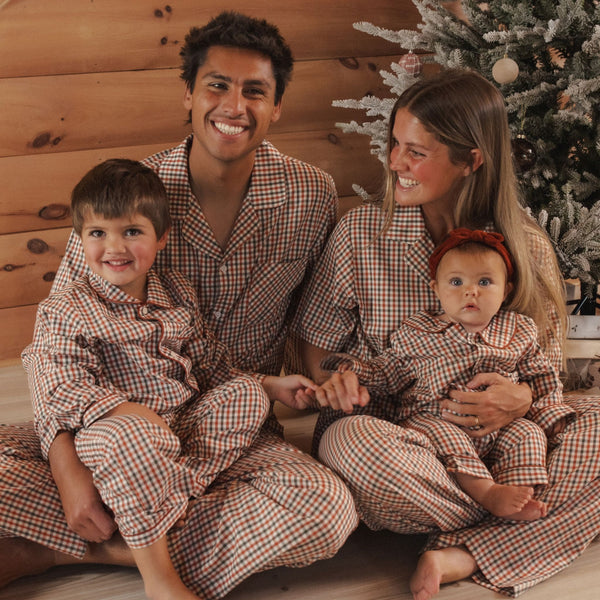 Rylee + Cru - Baby Pajama Romper - Holiday Gingham