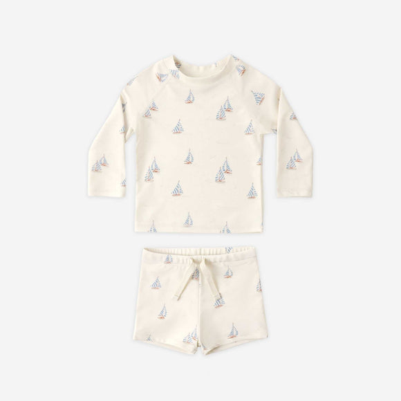 Rylee + Cru -Boys Rashguard Set - Sail