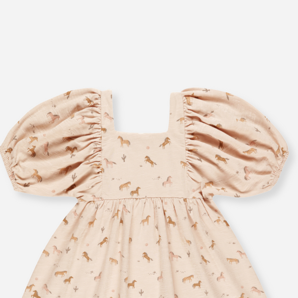 Rylee + Cru - Brea Dress - Horses / Shell