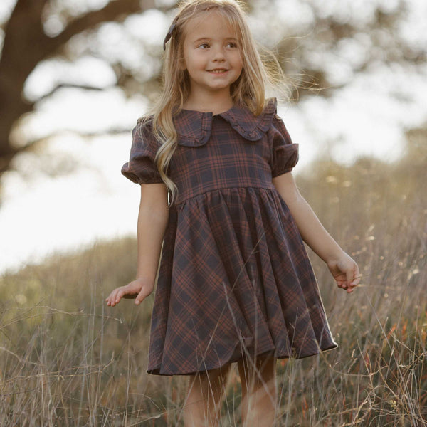 Rylee + Cru - Camille Dress - Midnight Plaid