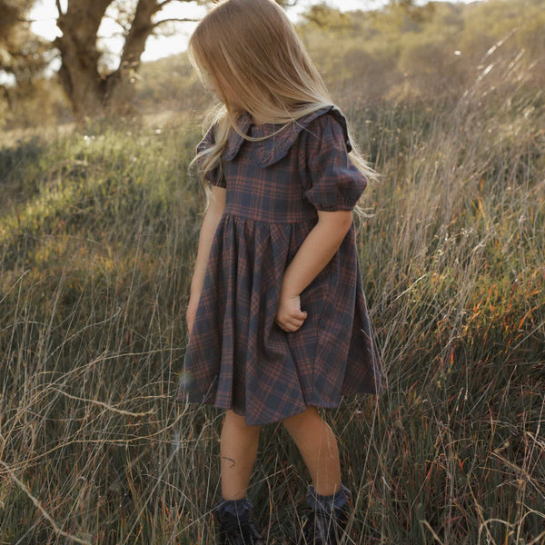 Rylee + Cru - Camille Dress - Midnight Plaid