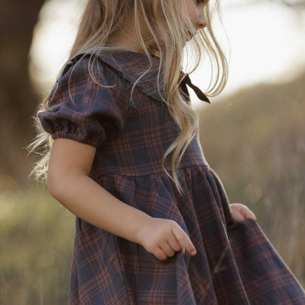 Rylee + Cru - Camille Dress - Midnight Plaid