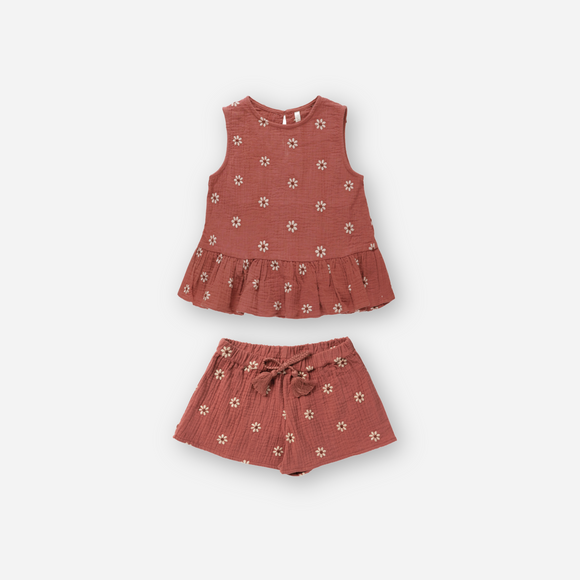 Rylee + Cru - Carrie Set - Embroidered Daisy
