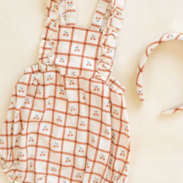 Rylee + Cru - Chiara Romper - Cherry Check