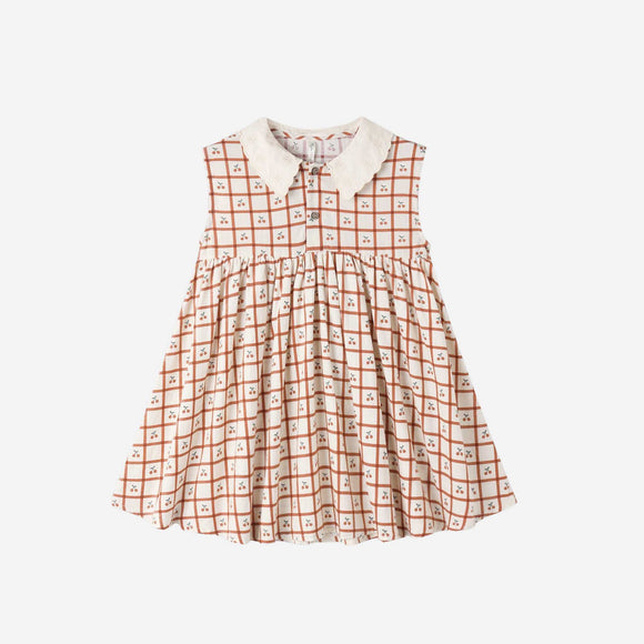 Rylee + Cru - Collared Babydoll Dress - Cherry Check