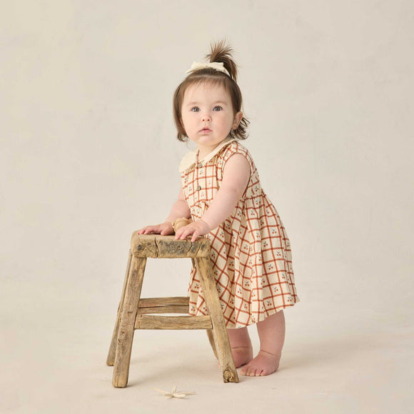 Rylee + Cru - Collared Babydoll Dress - Cherry Check