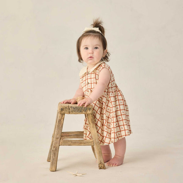 Rylee + Cru - Collared Babydoll Dress - Cherry Check