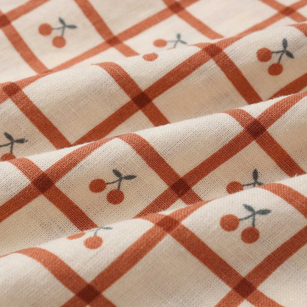 Rylee + Cru - Collared Babydoll Dress - Cherry Check