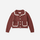 Rylee + Cru - Collared Cardigan - Burgundy