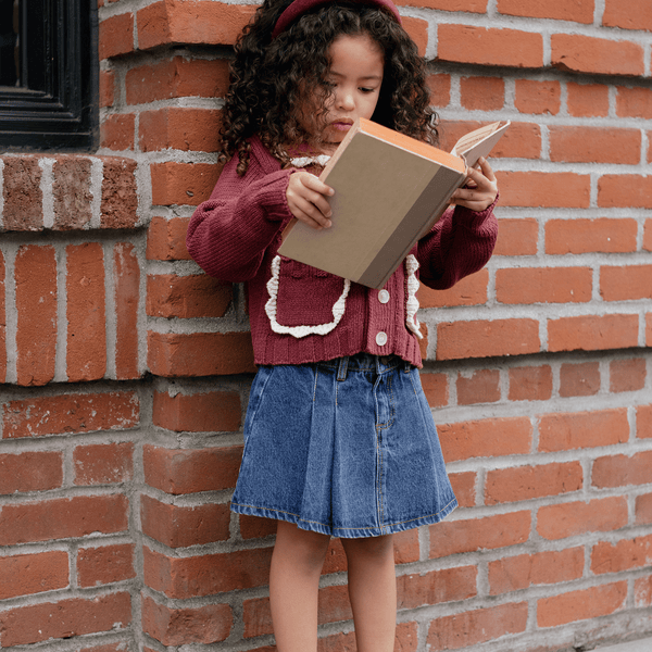 Rylee + Cru - Collared Cardigan - Burgundy