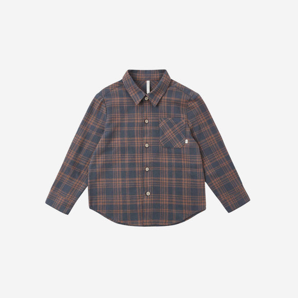 Rylee + Cru - Collared Long Sleeve Shirt - Midnight Plaid