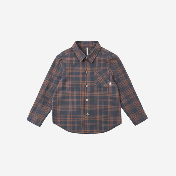 Rylee + Cru - Collared Long Sleeve Shirt - Midnight Plaid