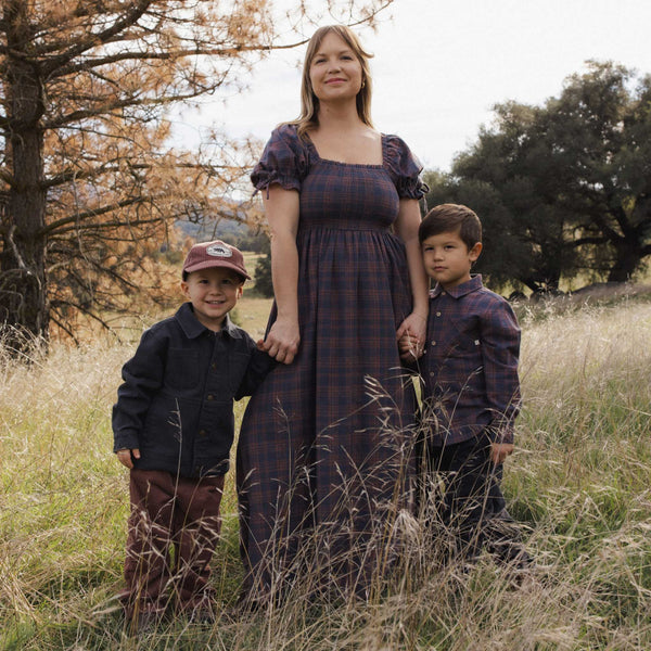 Rylee + Cru - Collared Long Sleeve Shirt - Midnight Plaid