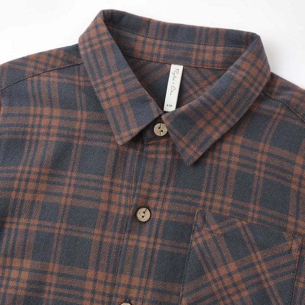 Rylee + Cru - Collared Long Sleeve Shirt - Midnight Plaid