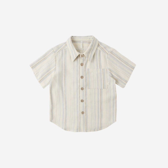 Rylee + Cru - Collared Short Sleeve Shirt | Sea Stripe
