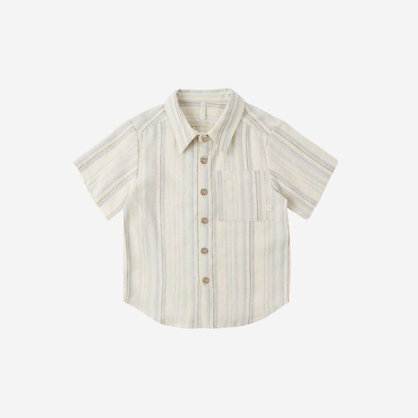 Rylee + Cru - Collared Short Sleeve Shirt | Sea Stripe