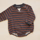 Rylee + Cru - Crew Neck Romper - Mulberry Stripe