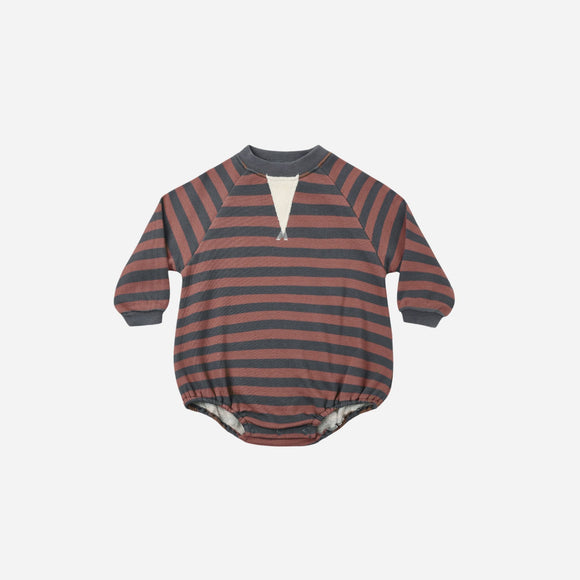 Rylee + Cru - Crew Neck Romper - Mulberry Stripe