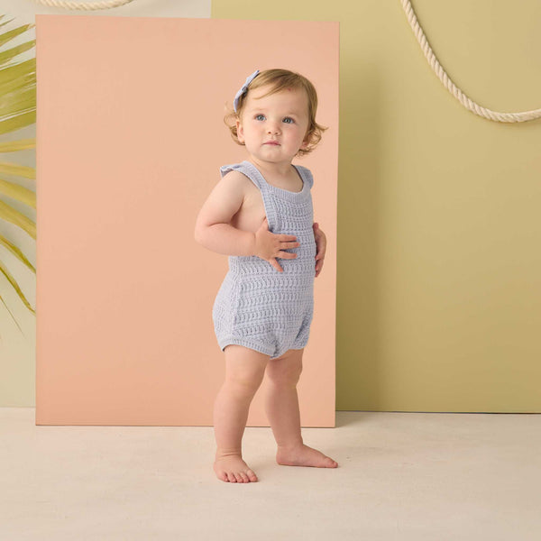 Rylee + Cru - Crochet Romper | Periwinkle