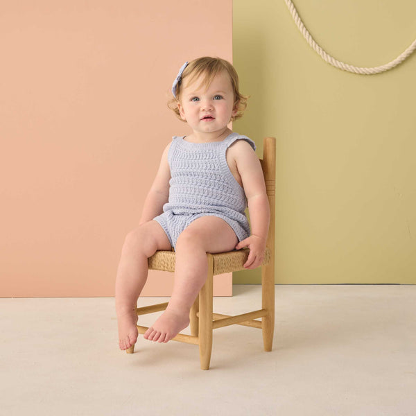 Rylee + Cru - Crochet Romper | Periwinkle