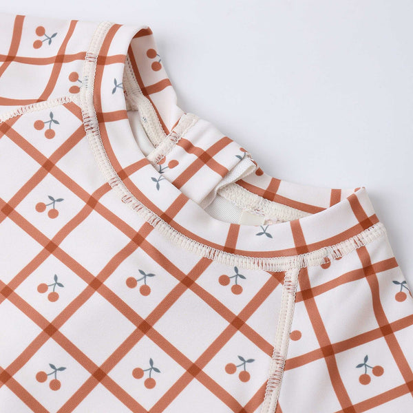 Rylee + Cru - Delphine Rashguard One-Piece - Cherry Check