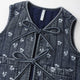 Rylee + Cru - Denim Vest - Heart Ditsy