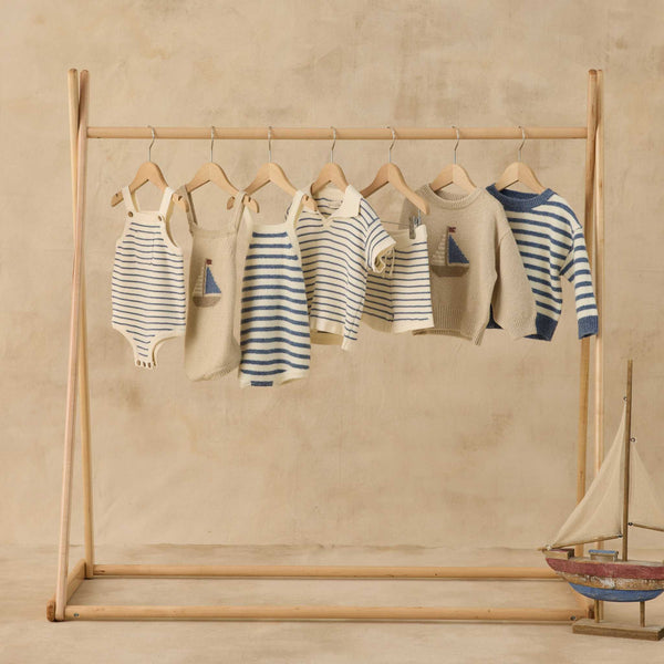Rylee + Cru - Fisher Romper – Sail Boat