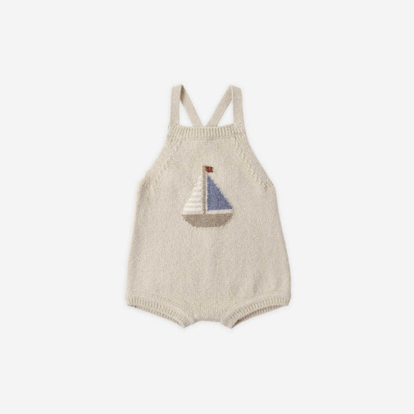 Rylee + Cru - Fisher Romper – Sail Boat