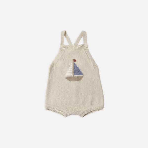 Rylee + Cru - Fisher Romper – Sail Boat