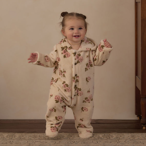Rylee + Cru - Fleece Jumpsuit - Rose Garden