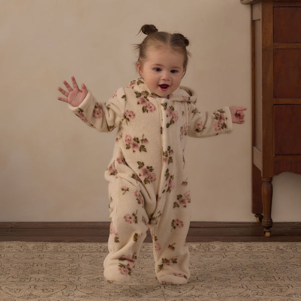 Rylee + Cru - Fleece Jumpsuit - Rose Garden