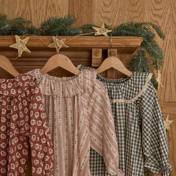 Rylee + Cru - Girl's Nightgown - Candy Cane Stripe