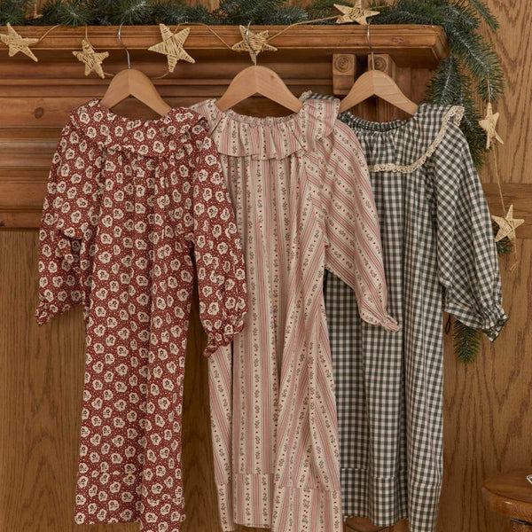 Rylee + Cru - Girl's Nightgown - Candy Cane Stripe