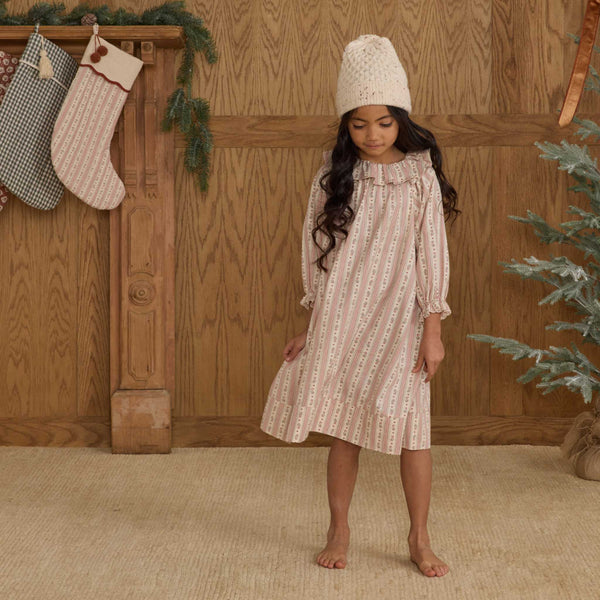 Rylee + Cru - Girl's Nightgown - Candy Cane Stripe