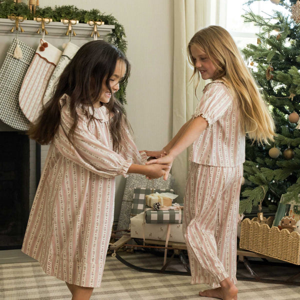 Rylee + Cru - Girl's Nightgown - Candy Cane Stripe