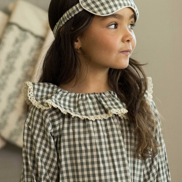 Rylee + Cru -Girl's Nightgown - Evergreen Gingham